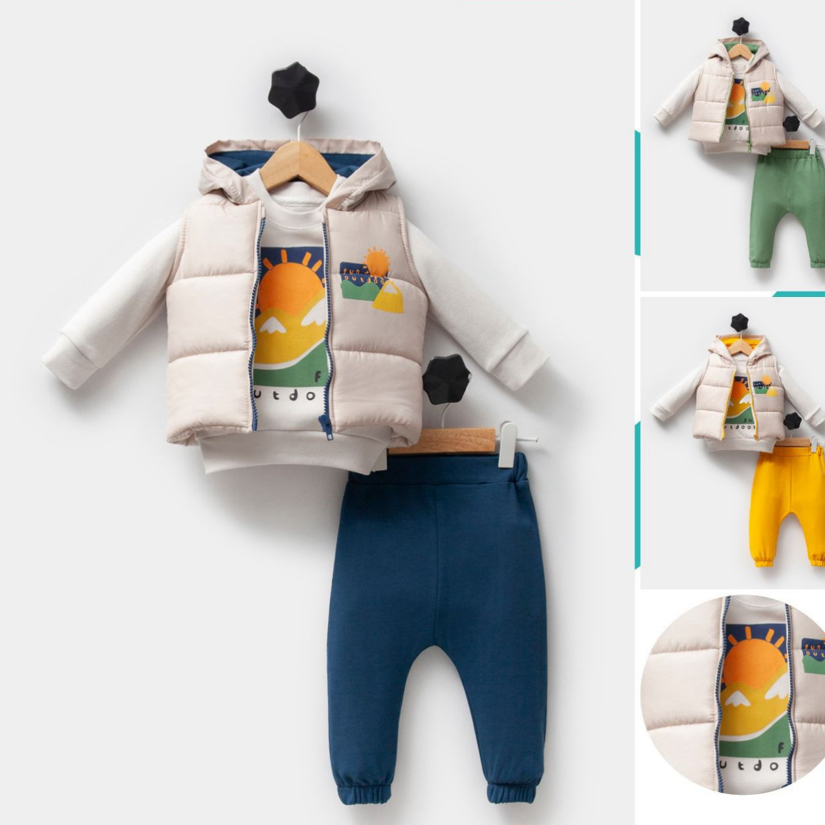 HİPPIL ERKEK 9-12-18 AY FUN OUTDOOR 3LÜ TAKIM