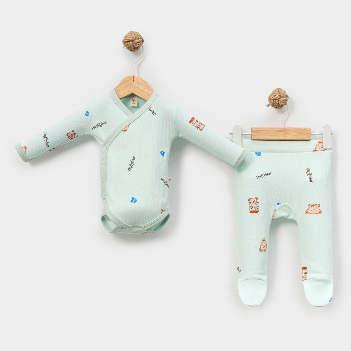 MİNİSSE UNISEX 3-6 AY KÜÇÜK AYI 3LÜ KRUVAZE SET