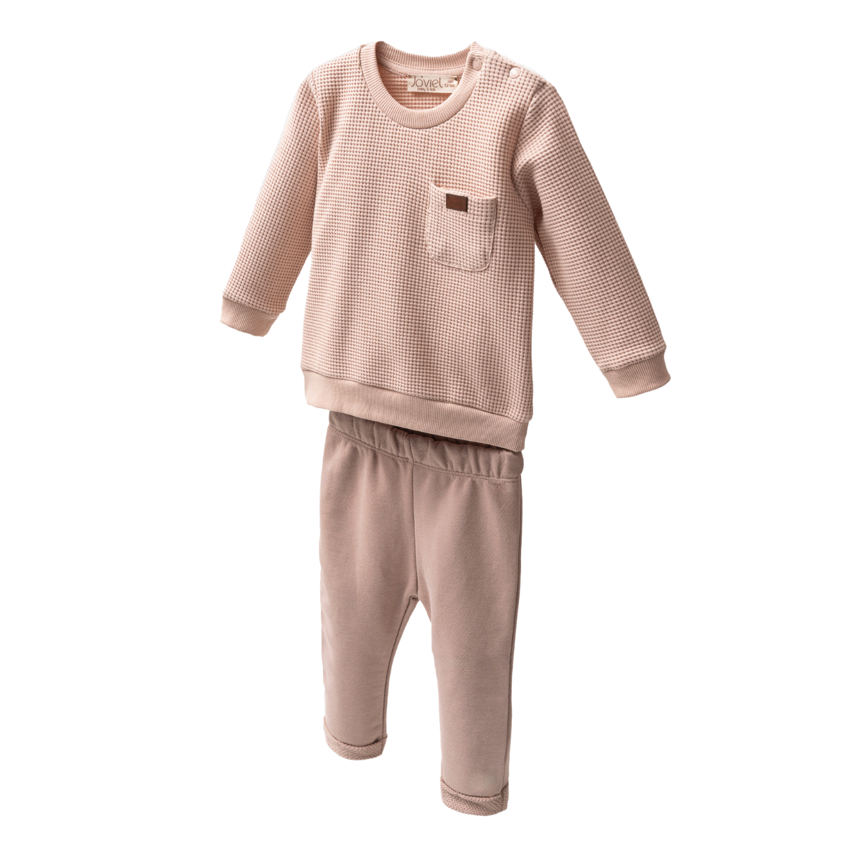 JOVİEL UNISEX 9-12-18-24-36 AY CEPLİ WAFFLE TAKIM