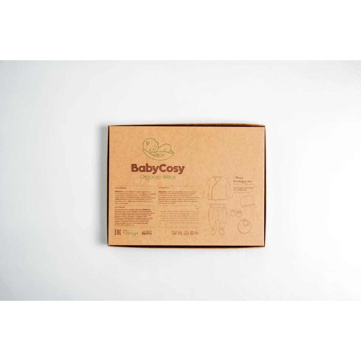 BABYCOSY ORGANIC ERKEK 0-3 AY 5Lİ SET