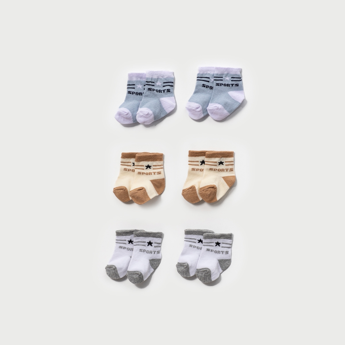 LOVEMAXX ERKEK 0/3-3/6 AY 5Lİ ÇORAP 12Lİ KUTU