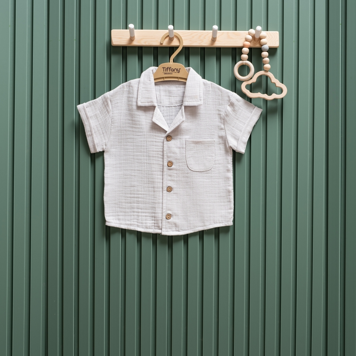 TİFFANY UNISEX 9-12-18-24-36 AY MÜSLİN GÖMLEK