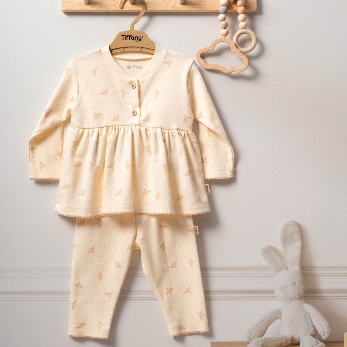 TİFFANY KIZ 3-6-9-12-18-24 AY ORCANIC BIRD TAKIM