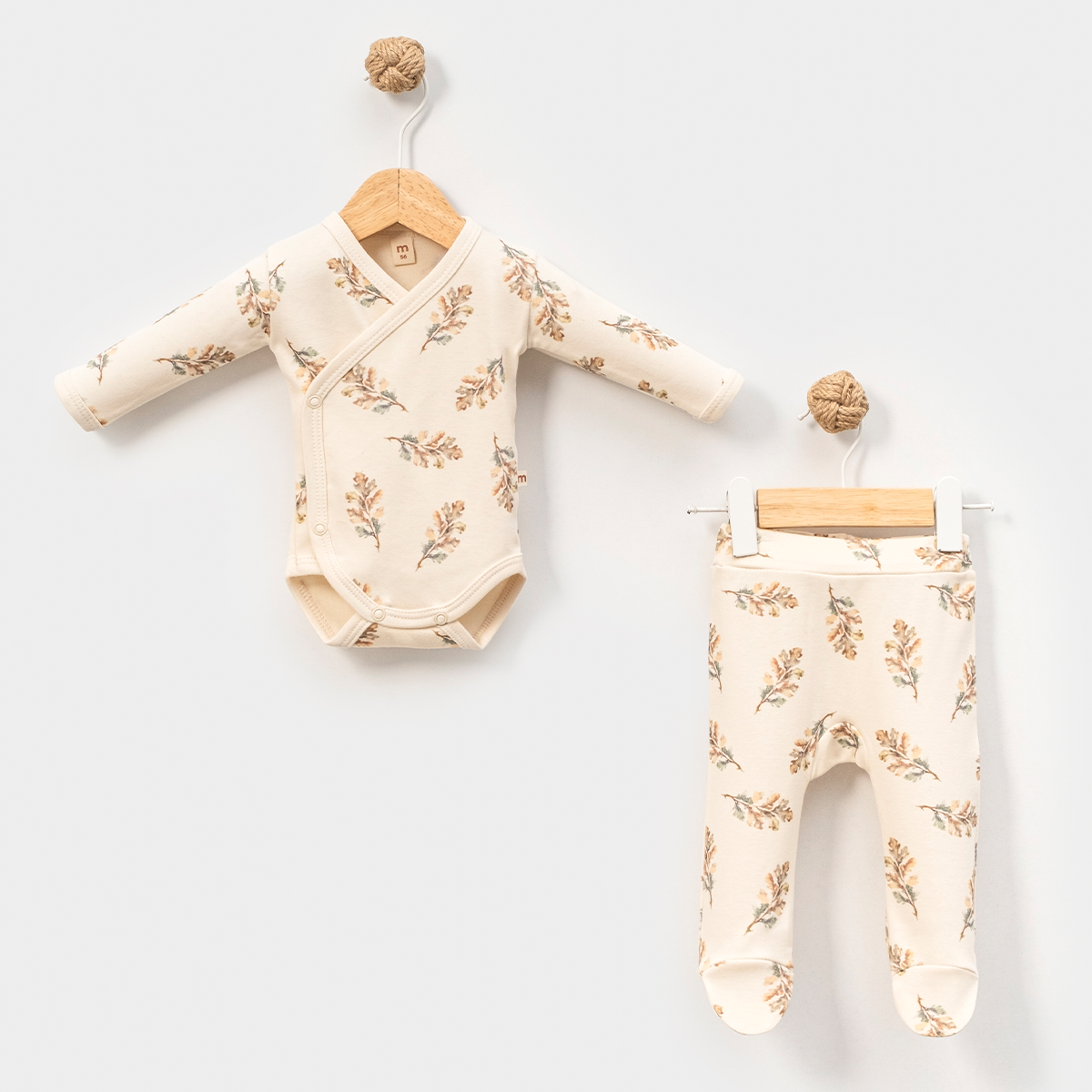 MİNİSSE UNISEX 3-6 AY YAPRAK BATTANİYELİ TAKIM