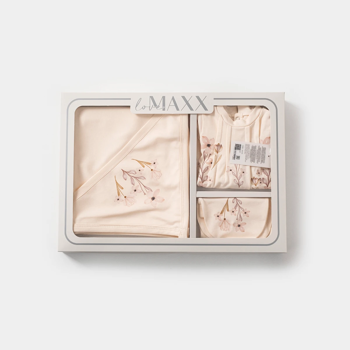 LOVEMAXX KIZ 0-3 AY ÇİÇEK BASKILI KUTULU 5Lİ SET