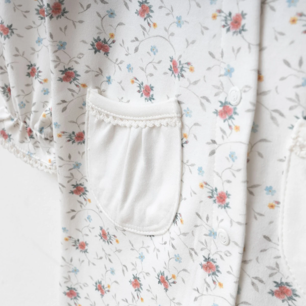 OBABY KIZ 3-3-6 AY GÜL BASKI CEPLİ TULUM