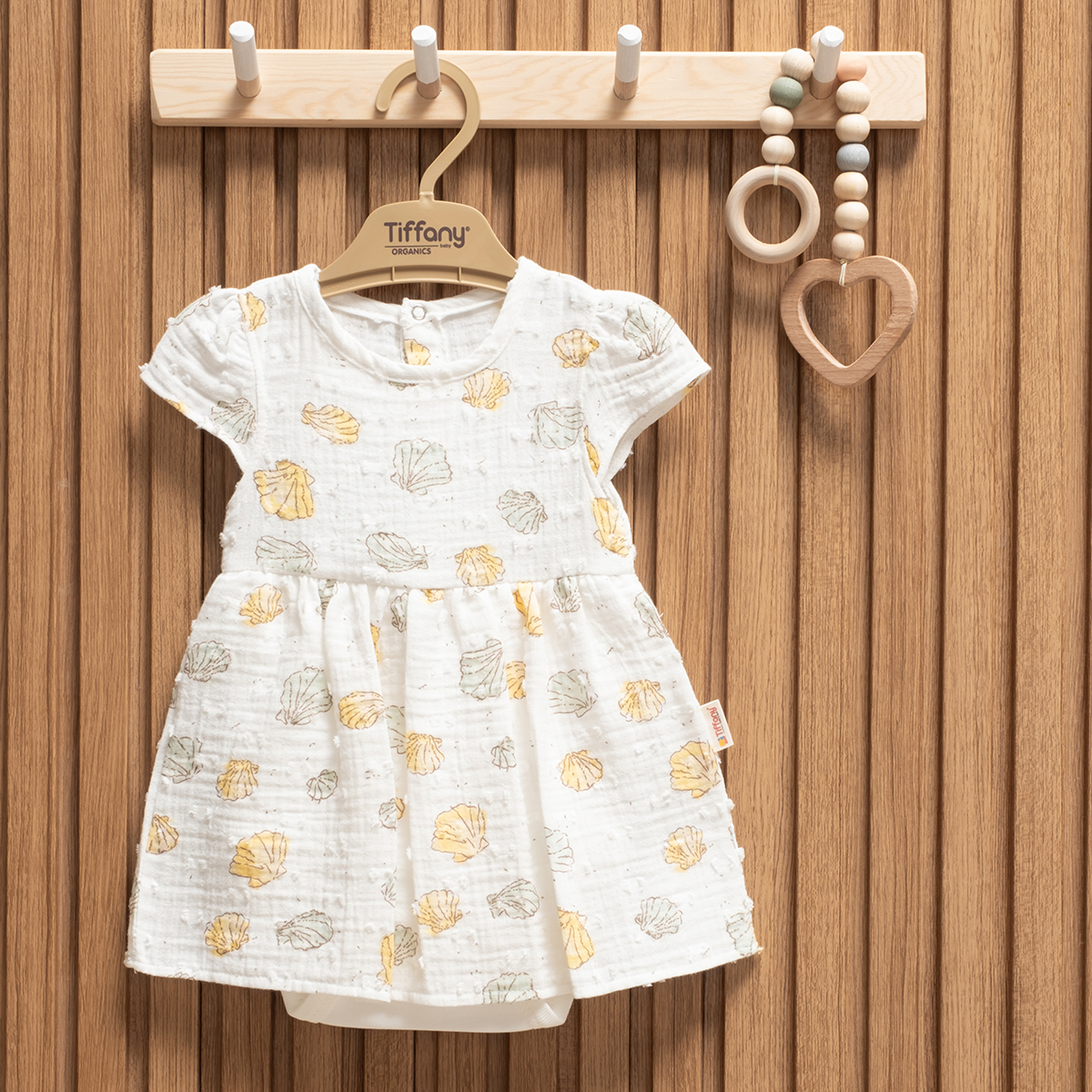 TİFFANY KIZ 6-9-12-18-24 AY SEA SHELL ROMPER