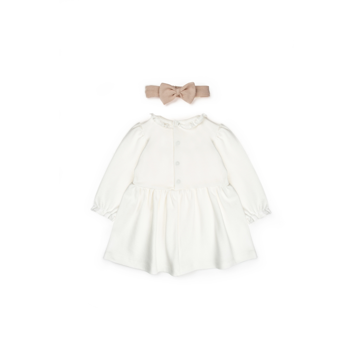 BABYCOSY KIZ 6-9-12-18-24 AY BOW BANDANALI ELBİSE