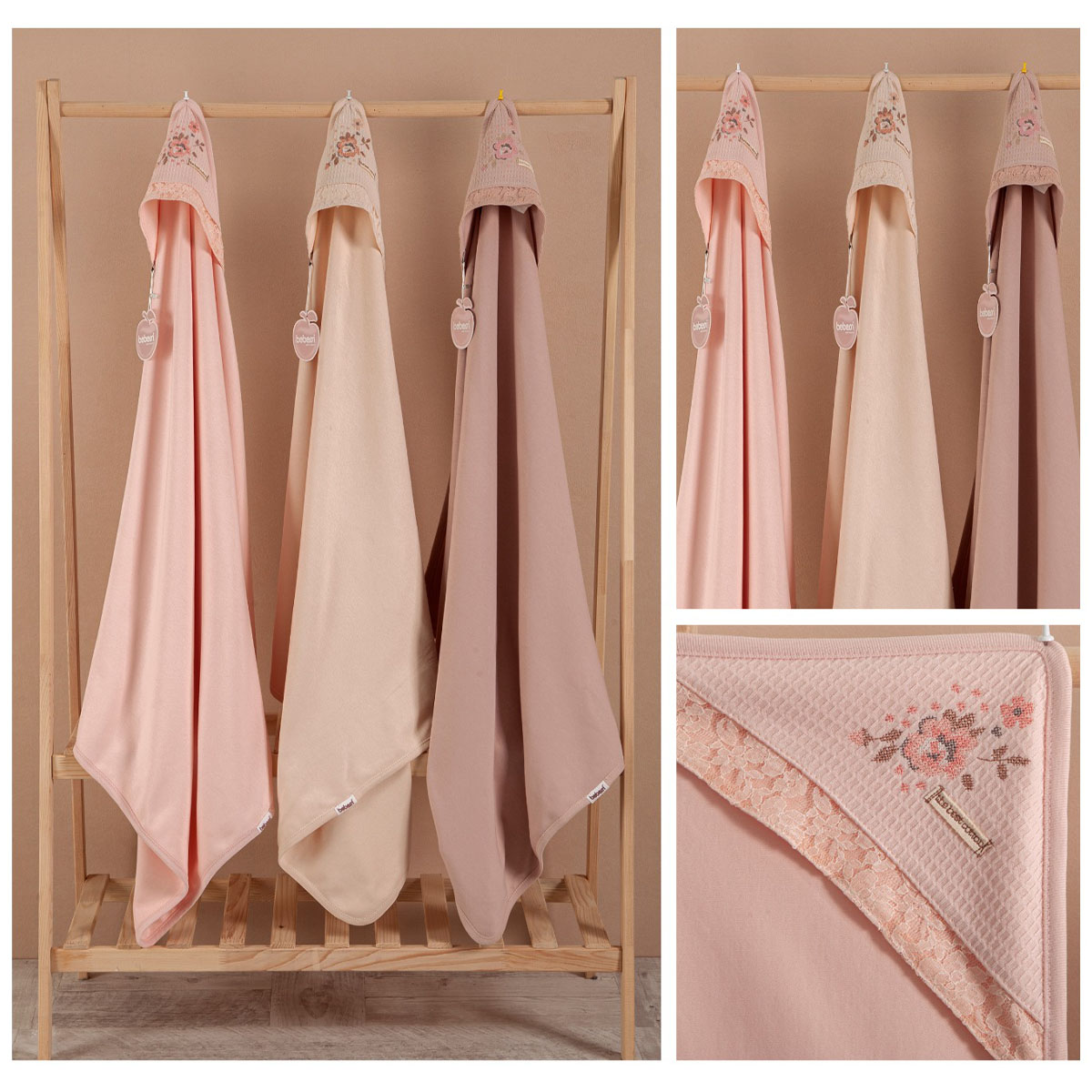 BEBESSİ KIZ 88*88 CM KANAVİÇELİ BATTANİYE 2Lİ SERİ