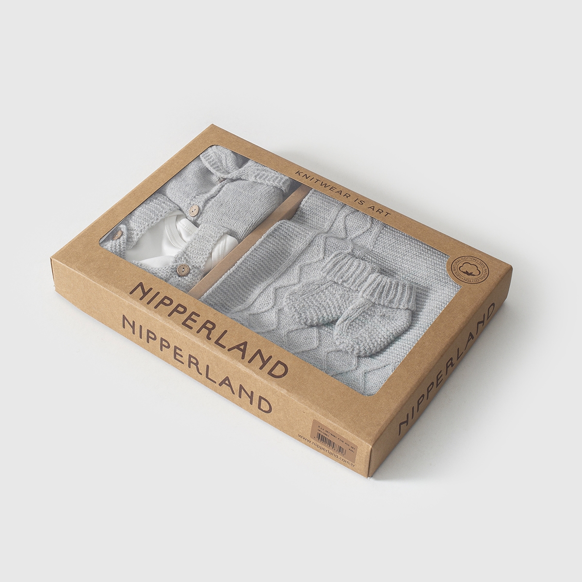 NİPPERLAND UNISEX 0-3 AY BAKLAVA DESEN SALOPETLİ 5Lİ SET