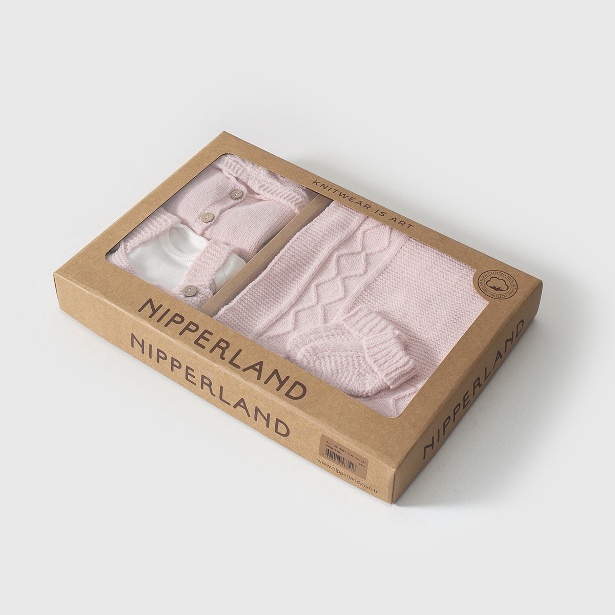 NİPPERLAND UNISEX 0-3 AY BAKLAVA DESEN SALOPETLİ 5Lİ SET