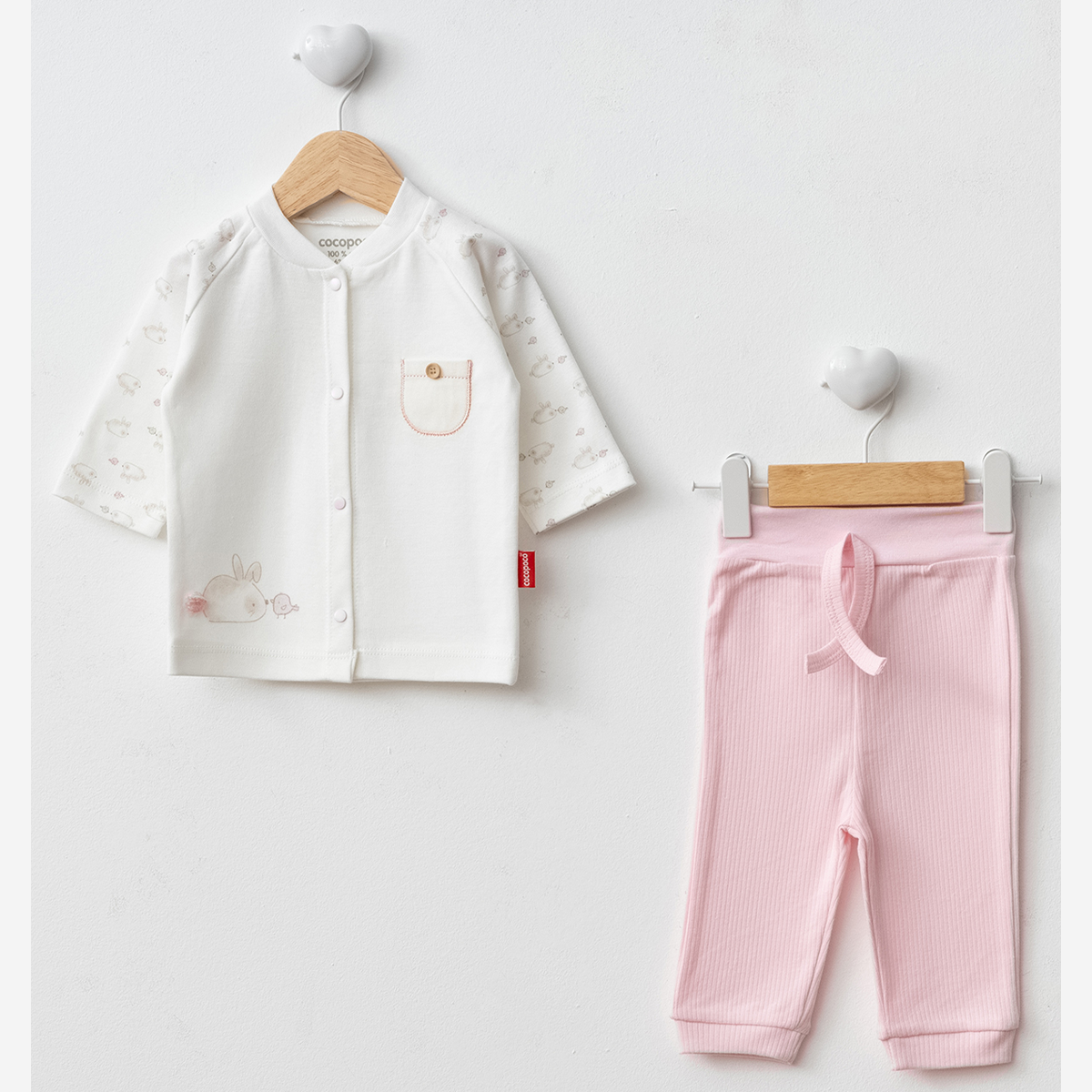 COCOPOCO UNISEX 3-6-9-12 AY CEP DETAYLI 2Lİ TAKIM