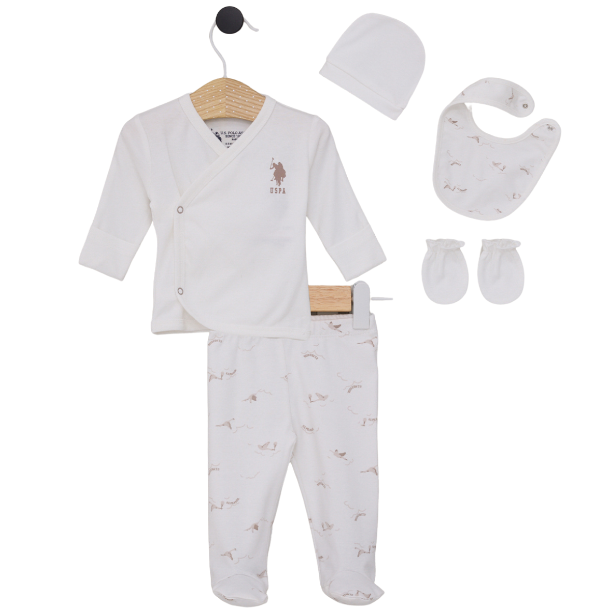 US POLO ERKEK 0-3 AY 5Lİ ZIBIN SET