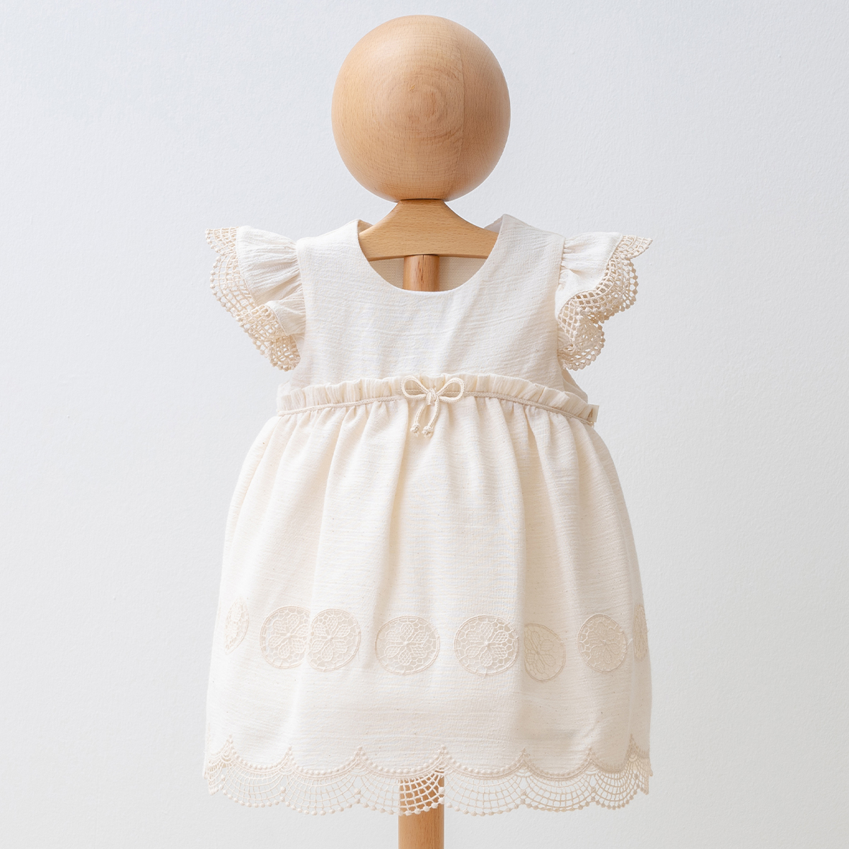 MYMİO KIZ 6-9-12-18-24 AY BRODELİ KRİNKIL ELBİSE