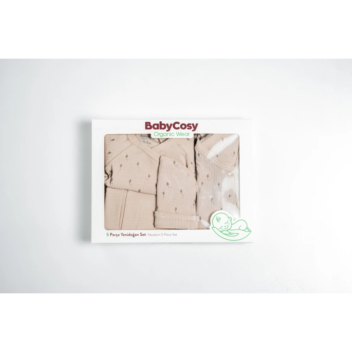 BABYCOSY ORGANIC ERKEK 0-3 AY 5Lİ SET