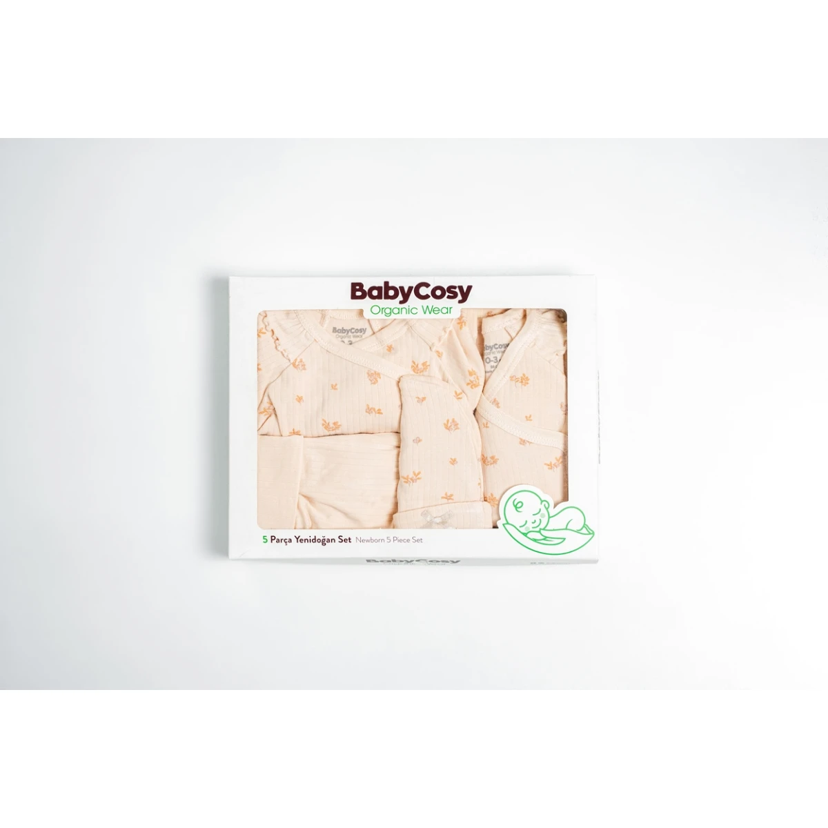 BABYCOSY ORGANIC KIZ 0-3 AY 5Lİ SET
