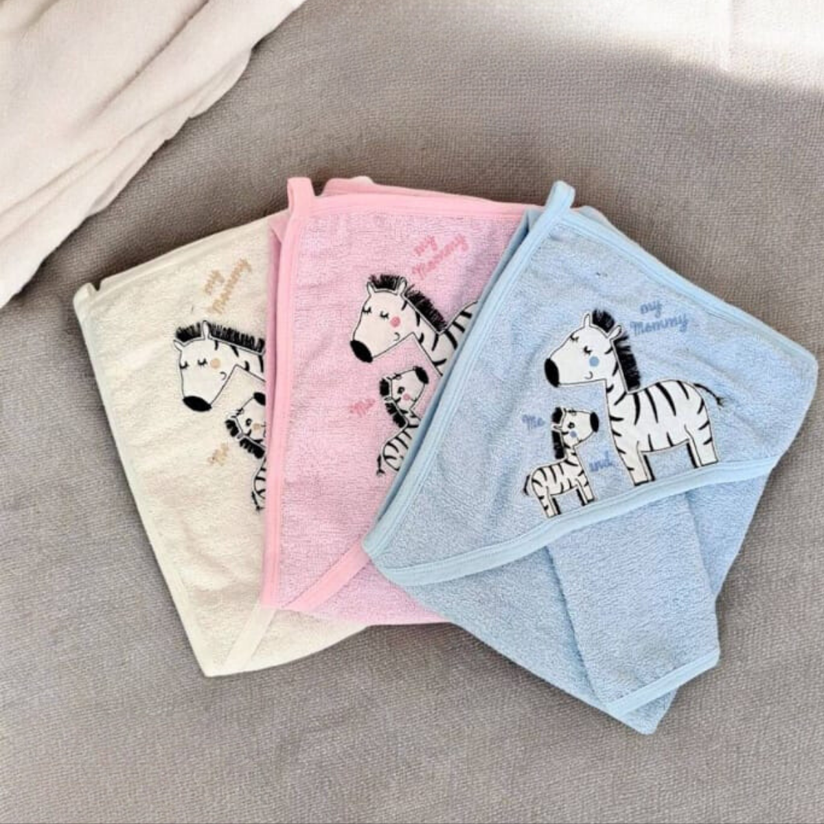 BUUDE UNISEX YENİDOĞAN İKİ ZEBRA SİLGİ HAVLU