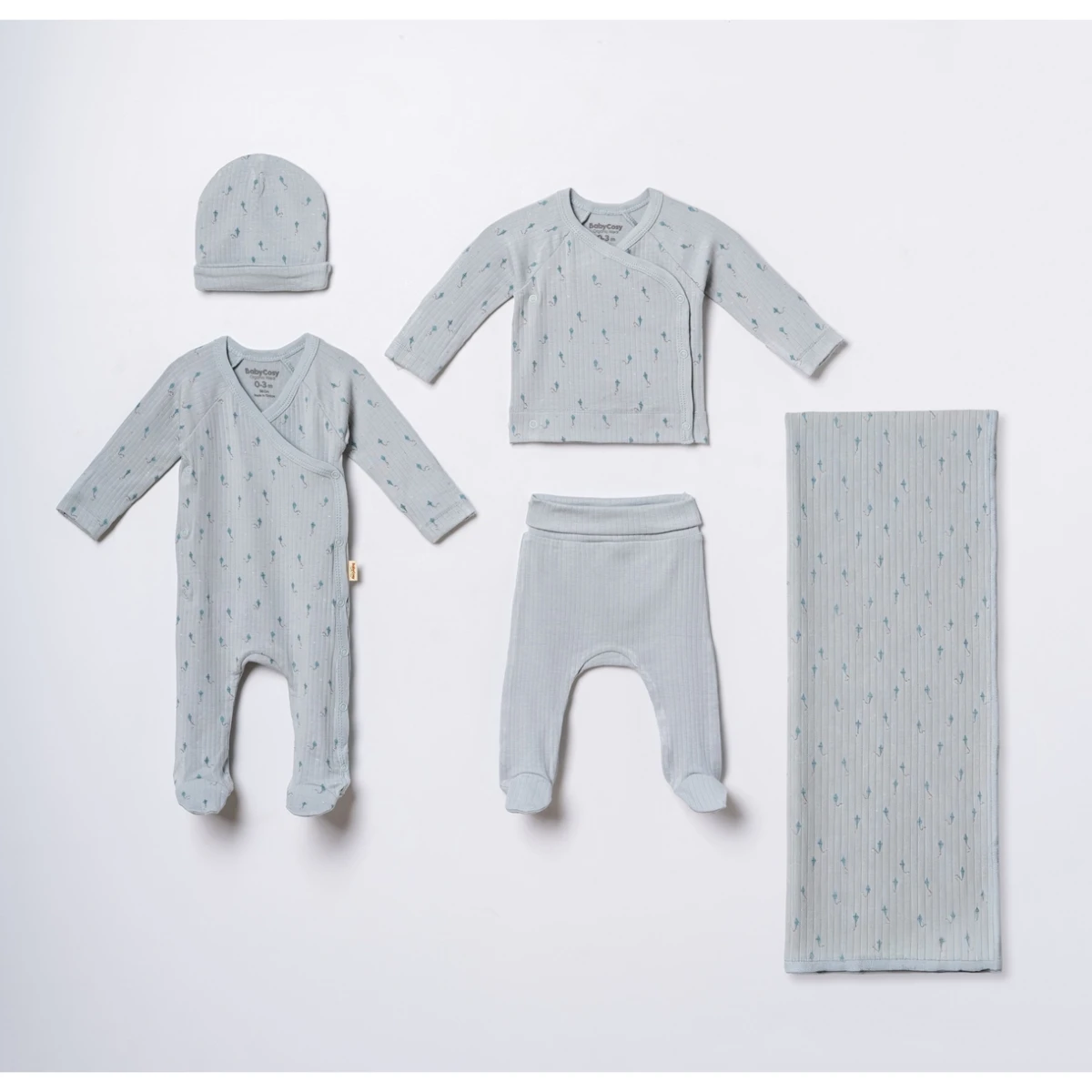 BABYCOSY ORGANIC ERKEK 0-3 AY 5Lİ SET