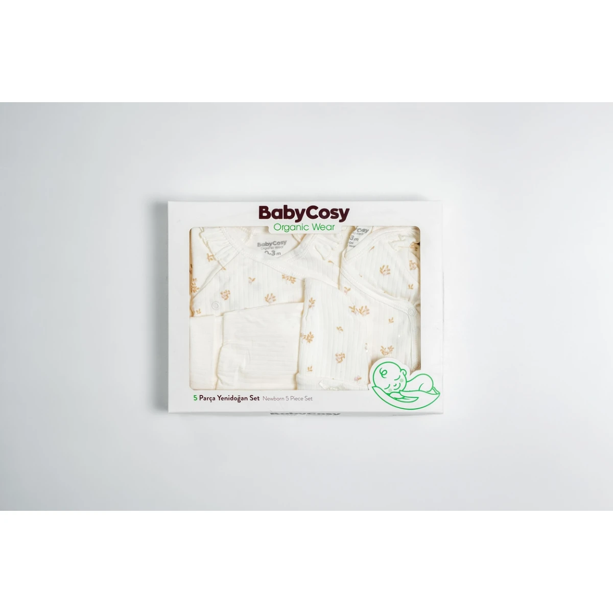 BABYCOSY ORGANIC KIZ 0-3 AY 5Lİ SET