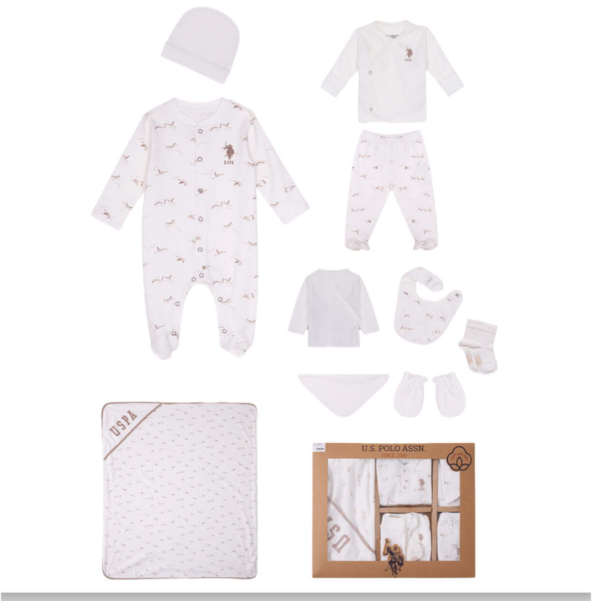 US POLO ERKEK 0-3 AY 10LU ZIBIN SET