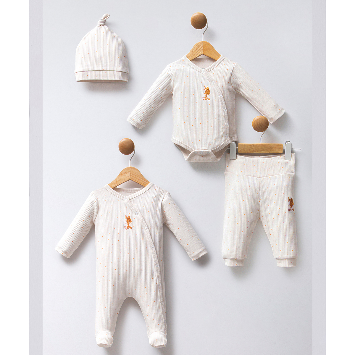 US POLO KIZ 0-3 AY 4LÜ ZIBIN SET