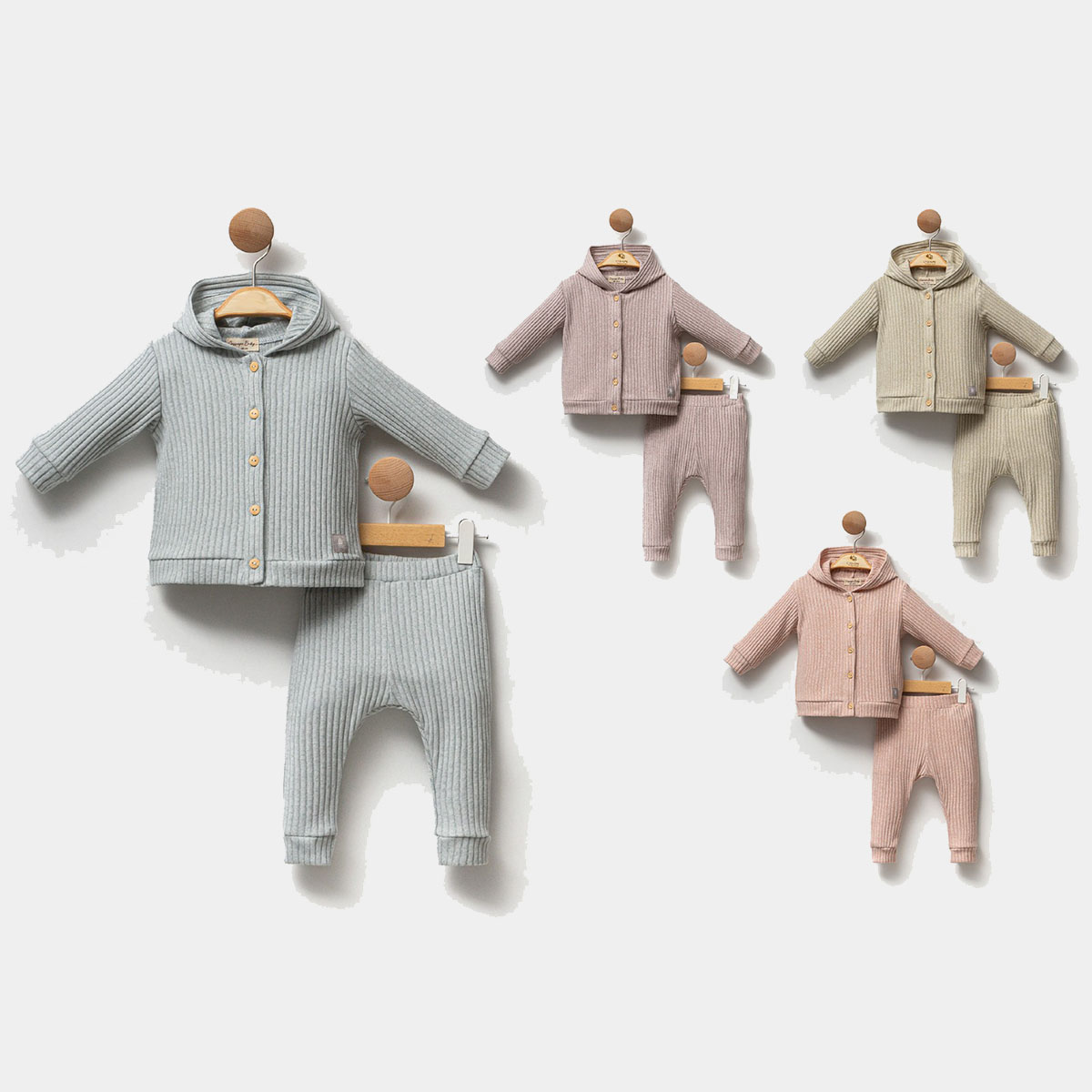 CASSİOPE UNISEX 6-9-12 AY FİTİLLİ KAPÜŞONLU TAKIM