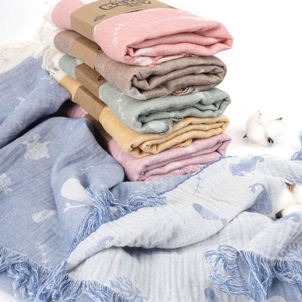 BEBLY KIDS UNISEX 105*120 CM 2KAT MÜSLİN BATTANİYE