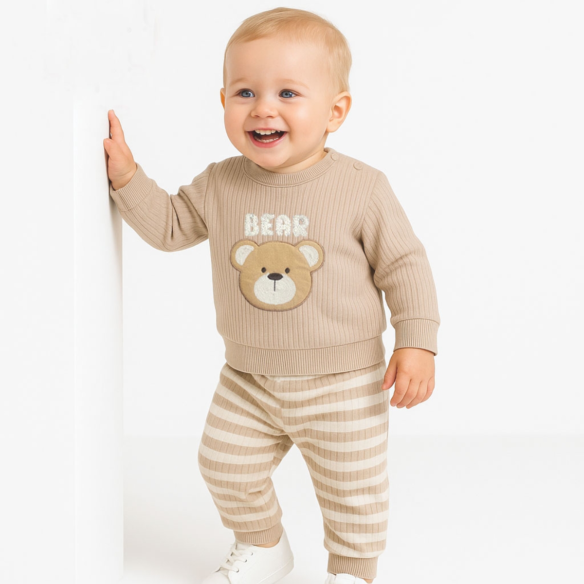 ÇAKAR BEBE ERKEK 6-9-12-18 AY BEAR NAKISLI 2Lİ TKM
