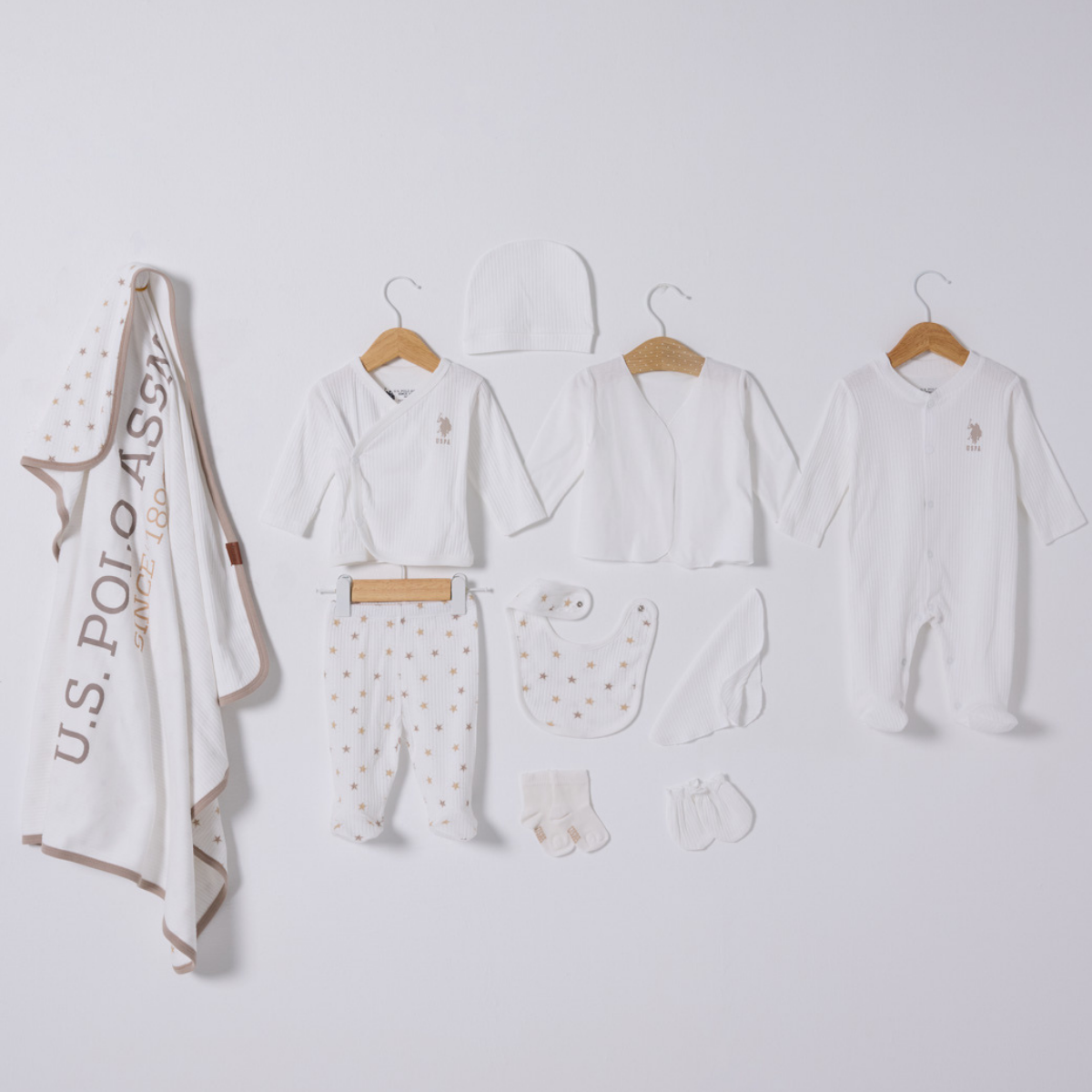 US POLO ERKEK 0-3 AY 10LU ZIBIN SET