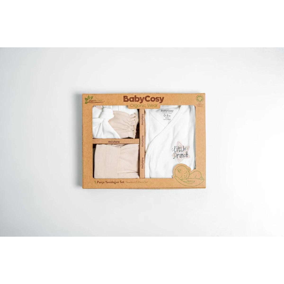 BABYCOSY ORGANIC ERKEK 0-3 AY 5Lİ SET