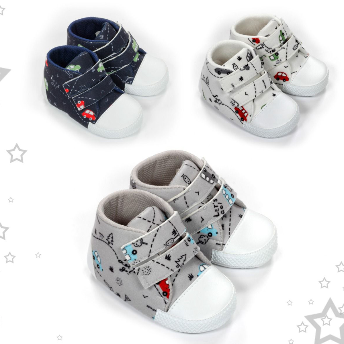 BEBİCCİNO UNISEX 18-19 NU ARABA DESEN AYAKKABI