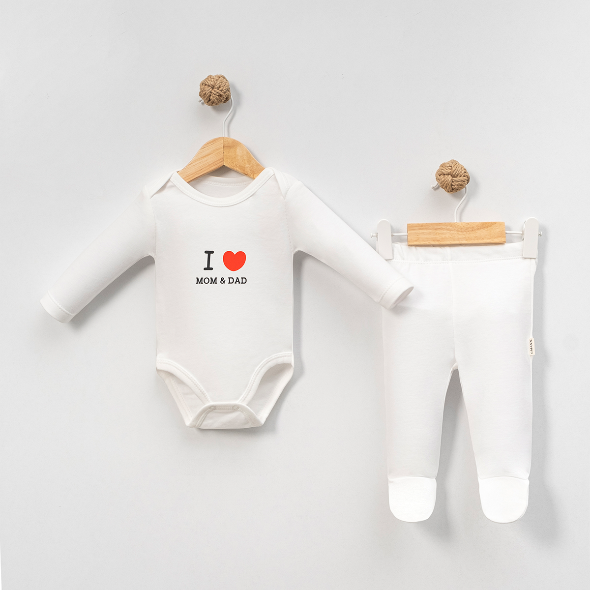 LOVEMAXX UNISEX 3-6-9 AY MOM DAD BODYLİ TAKIM