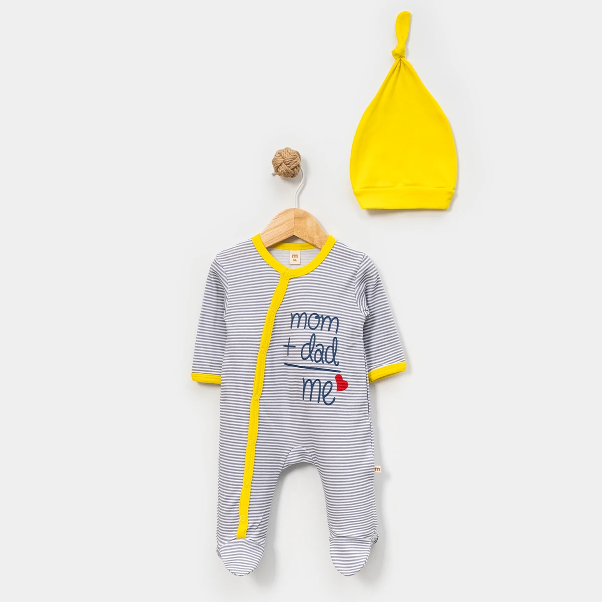 MİNİSSE UNISEX 3-6 AY MOM DAD FİTİLLİ 2Lİ TULUM
