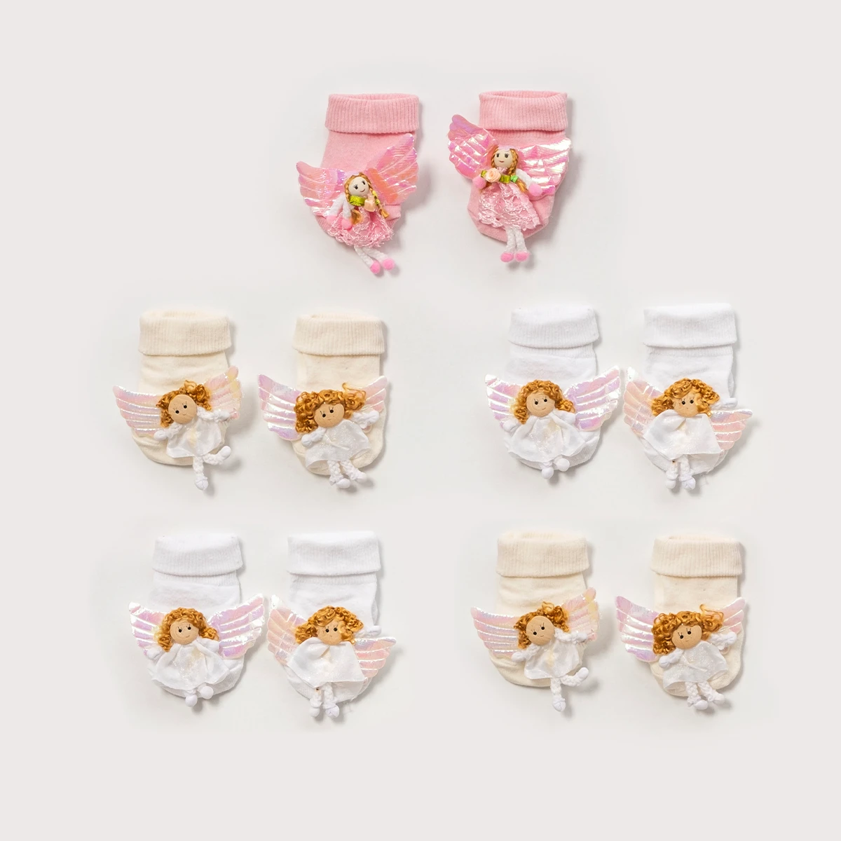 LOVEMAXX KIZ 0/3-3/6 AY MELEK 5Lİ ÇORAP 12Lİ KUTU