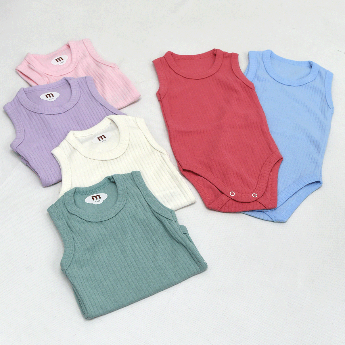 MİNİSSE UNISEX 0-4 YAŞ KAŞKORSE KOLSUZ BODY