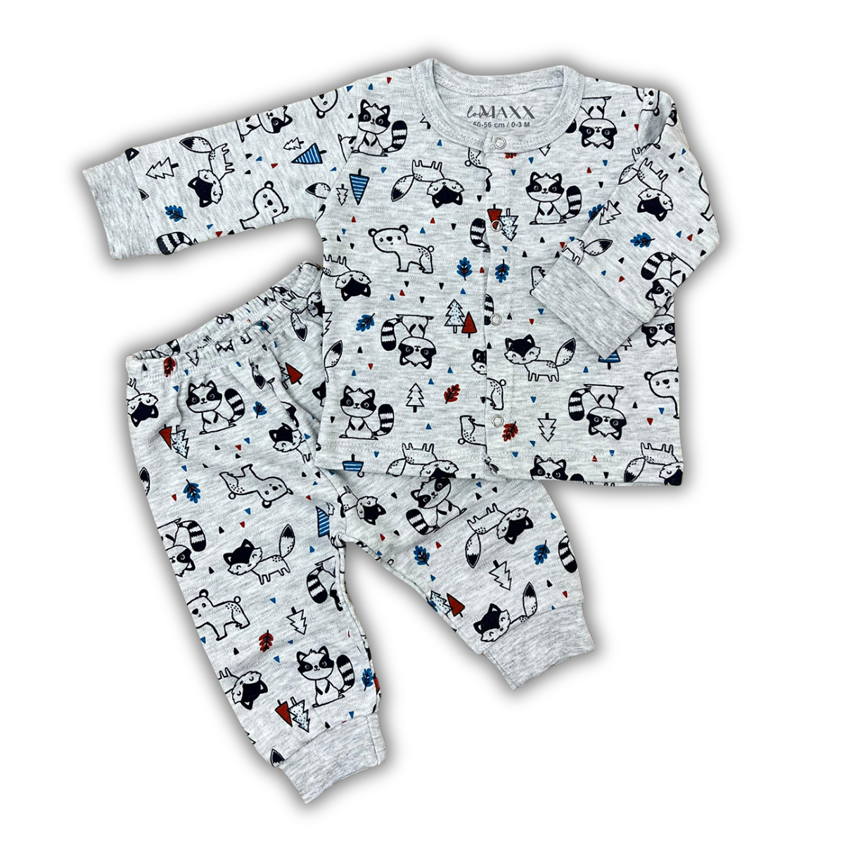 LOVEMAXX ERKEK 3-6-9 AY RAKUN KOALA PİJAMA TAKIMI