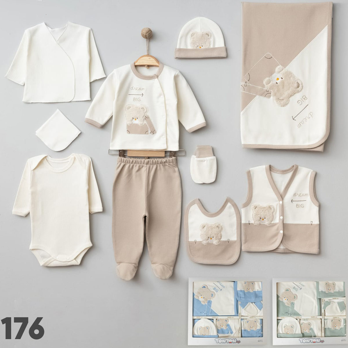 TONTON BEBE ERKEK 0-3 AY AYICIK SÜZENELİ 10LU SET