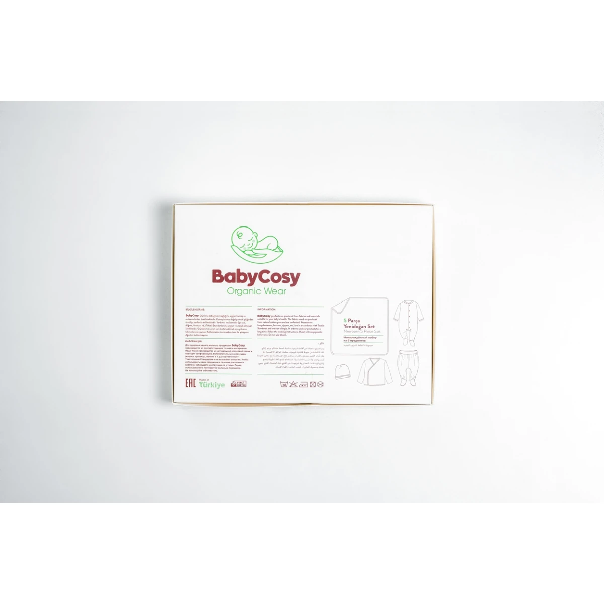 BABYCOSY ORGANIC KIZ 0-3 AY 5Lİ SET
