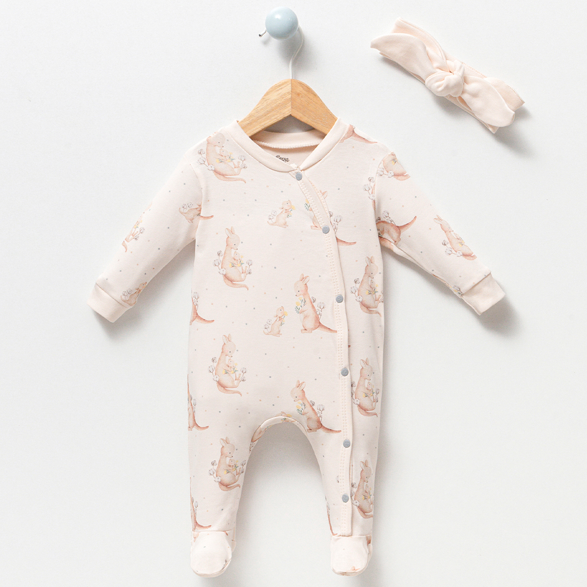 ESYA BABY UNISEX 0-3-6 AY KANGURU PATİKLİ TULUM