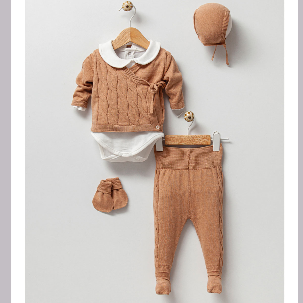 NİPPERLAND UNISEX 1-3 AY KALIN SAÇLI KRUVAZE TAKIM