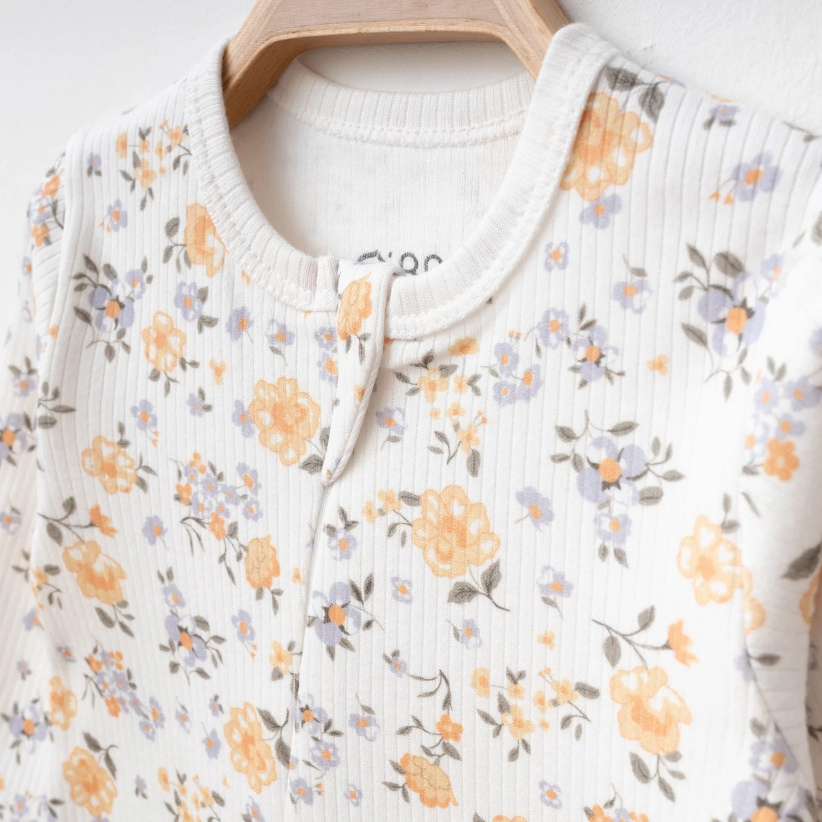 OBABY UNISEX 3-6-9 AY ÇİÇEKLİ FERMUARLI TULUM