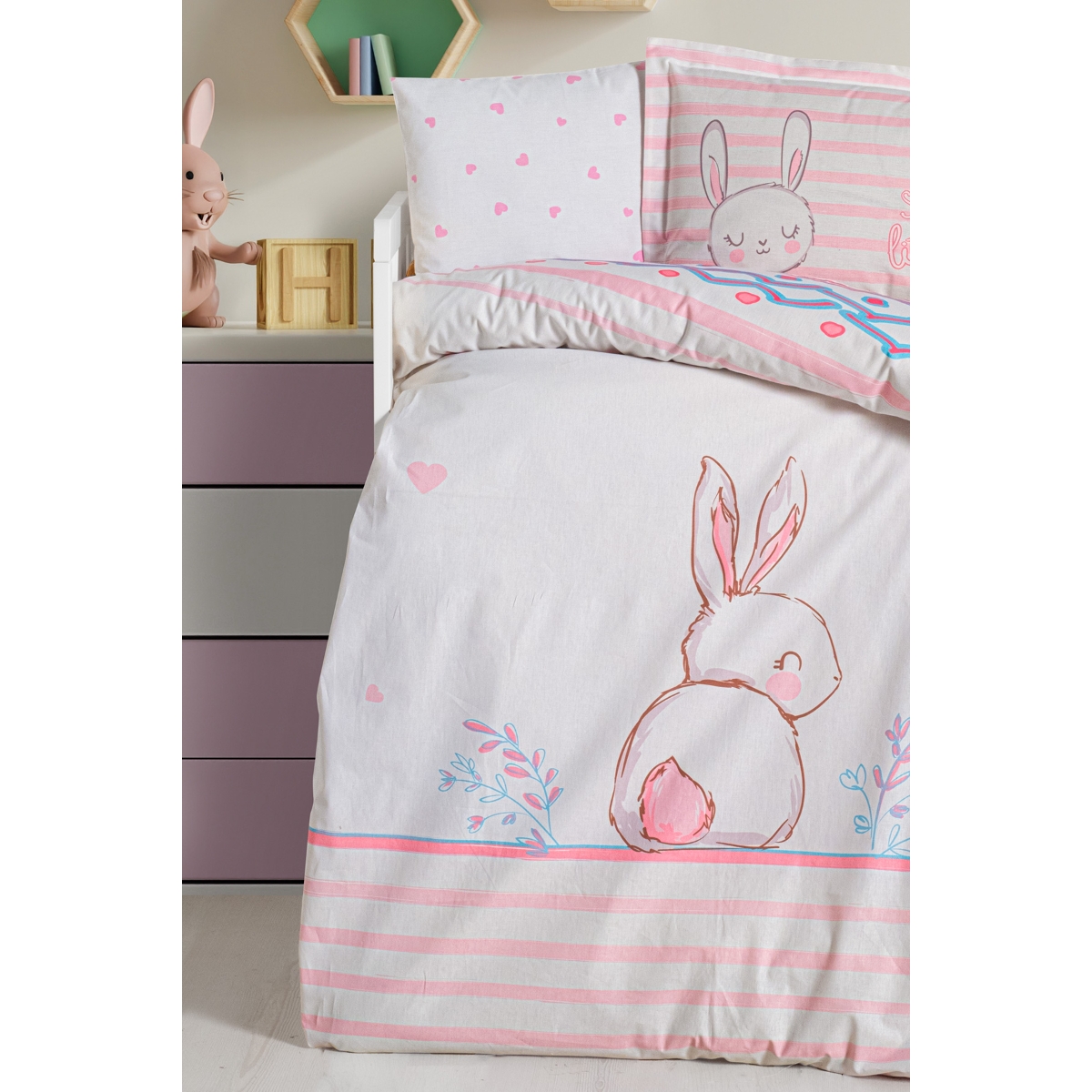 KANZ UNISEX BASKILI NEVRESİM TAKIMI