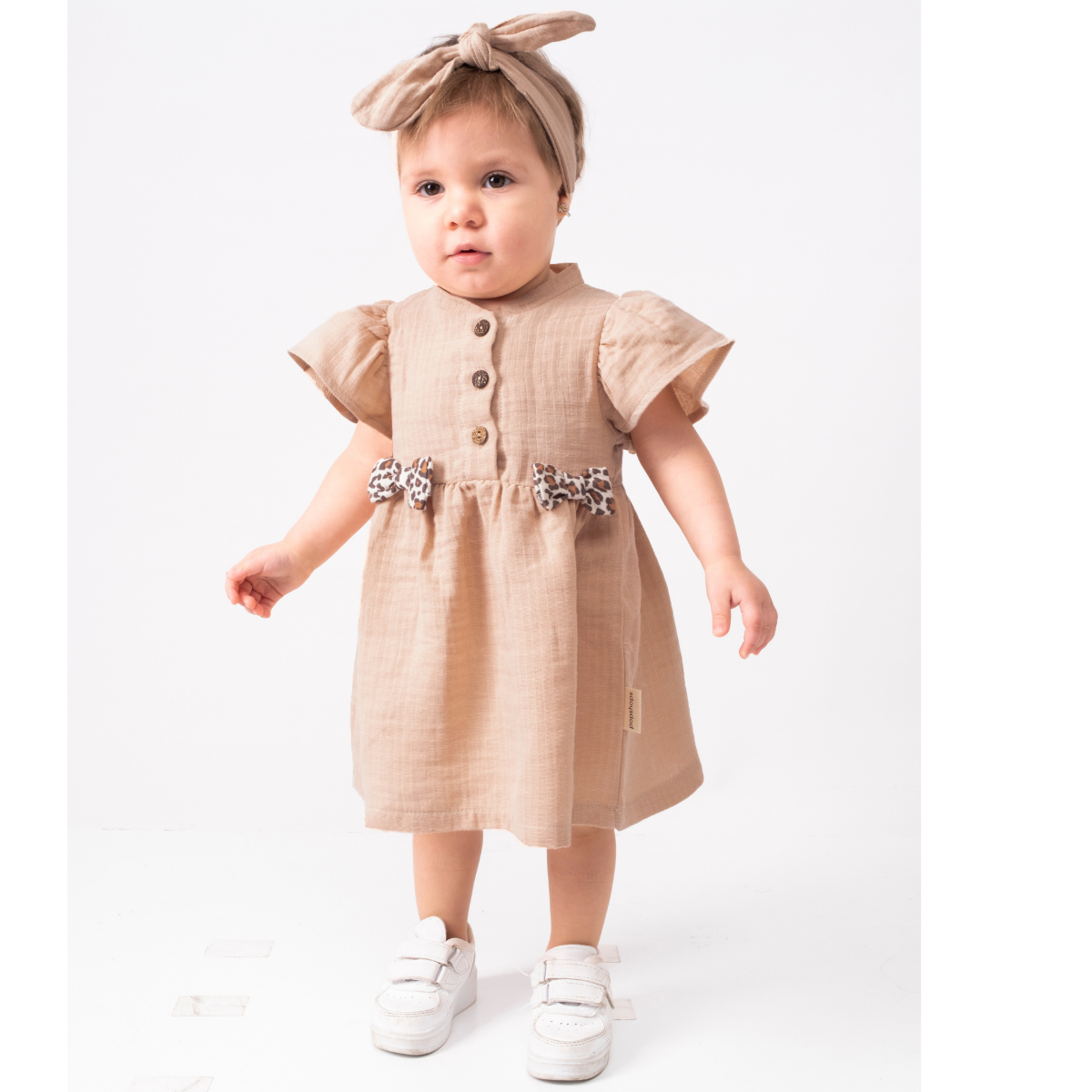 POPSHOPS KIZ 6-9-12-18 AY ELBİSE