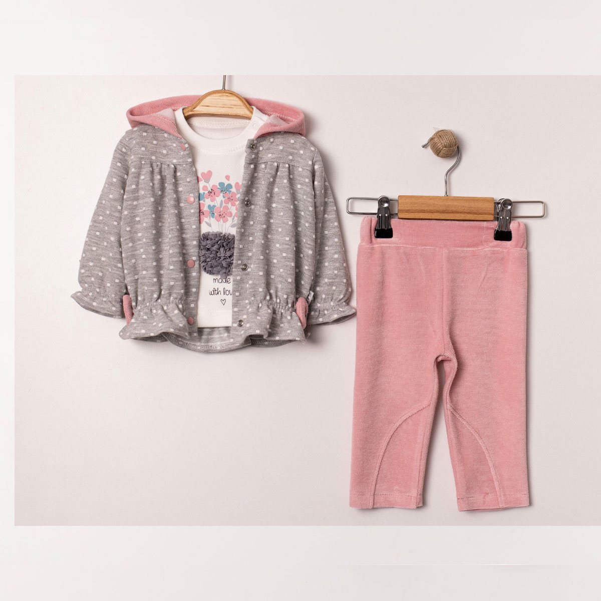 MC ELCİ KIZ 3-6-9-12 AY PITIRCIK LASELİ 3LÜ TAKIM