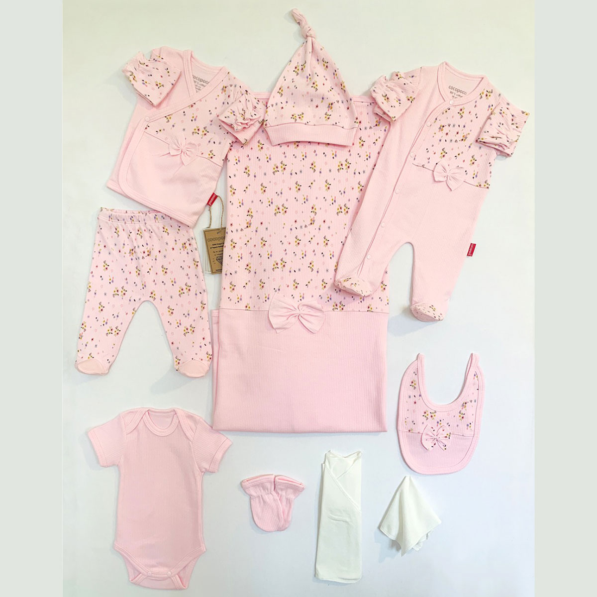 RAPORLU ÇİÇEKLİ 10LU SET