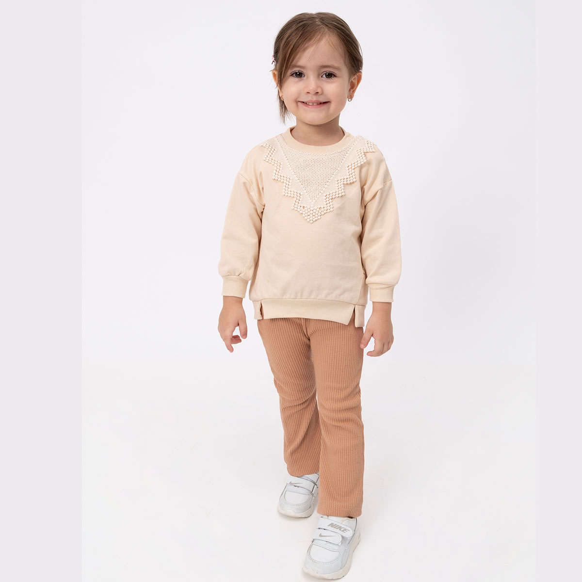 VOVİDO KIZ 9-12-18-24 AY DANTELLİ OVERSIZE TAKIM