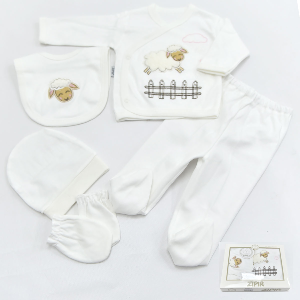 ZIPIR UNISEX 0-3 AY KUZULU 5Lİ SET