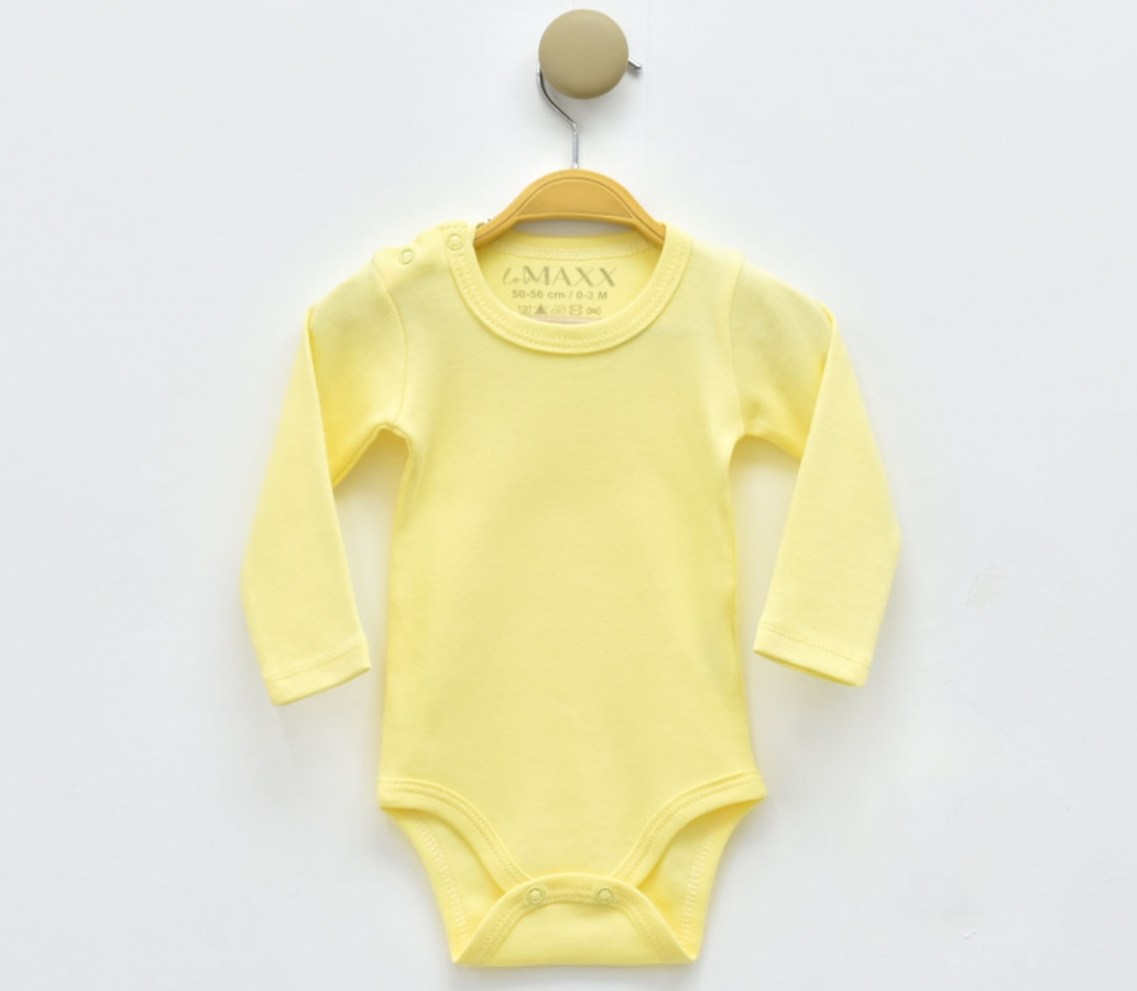 LOVEMAXX UNISEX 2-3-4 YAŞ İNTERLOK UZUNKOL BODY
