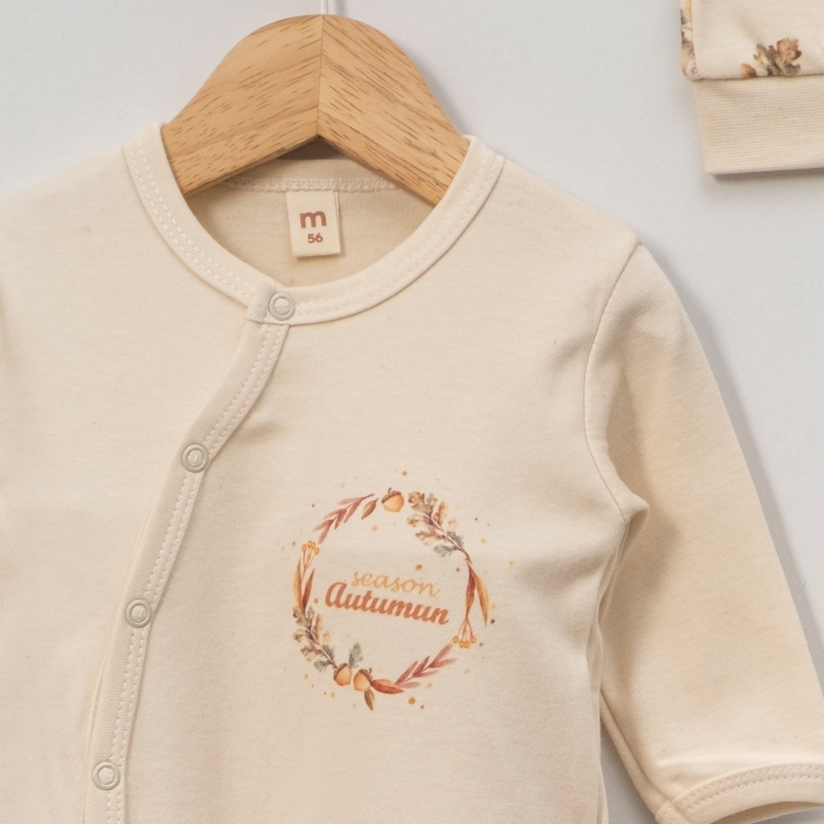 MİNİSSE UNISEX 3-6 AY TEK YAPRAK BASKILI 2 Lİ TULU