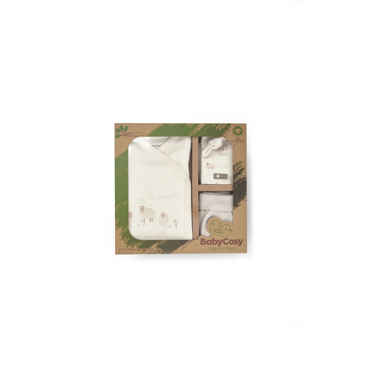 BABYCOSY ORGANIC UNISEX 0-3 AY LAMB 5Lİ SET